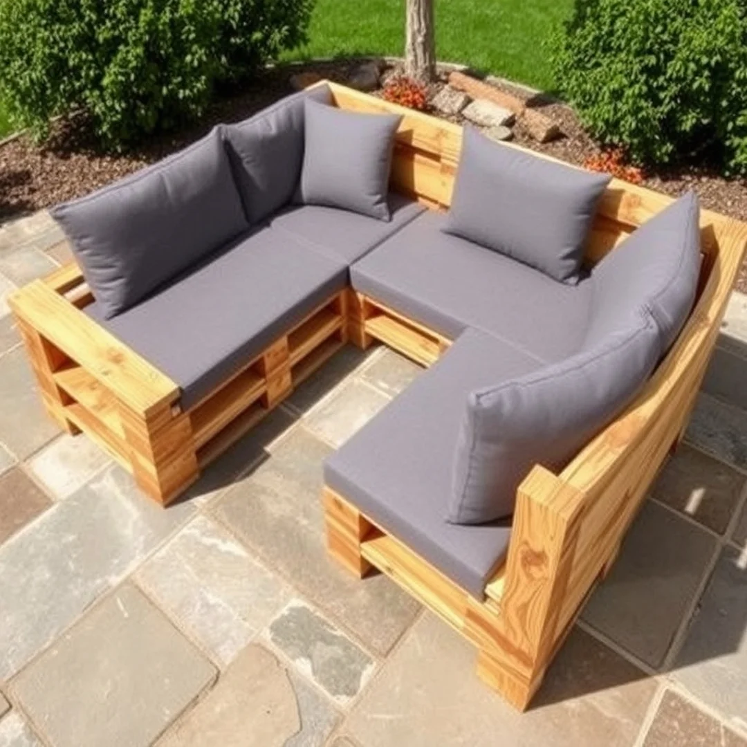 Pallet Corner Sofa - 18 DIY Patio Furniture Set Ideas for Backyard Style