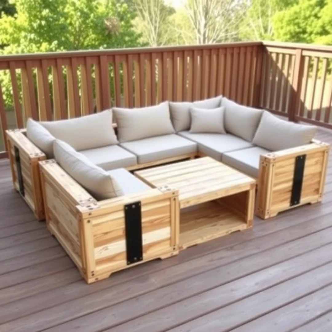 Sectional Patio Sofa - 18 DIY Patio Furniture Set Ideas for Backyard Style