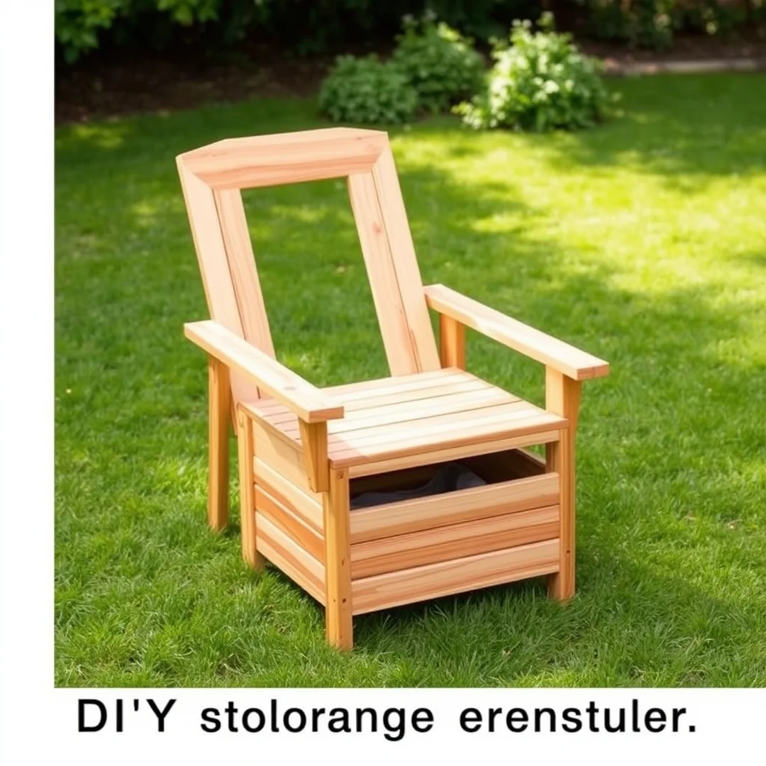 Storage Lounge Chair - 18 DIY Patio Furniture Set Ideas for Backyard Style