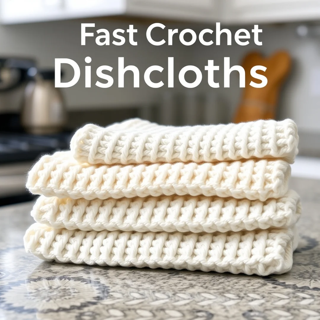 Fast Crochet Dishcloths - 18 Easy One Hour Crochet Projects for Quick Results