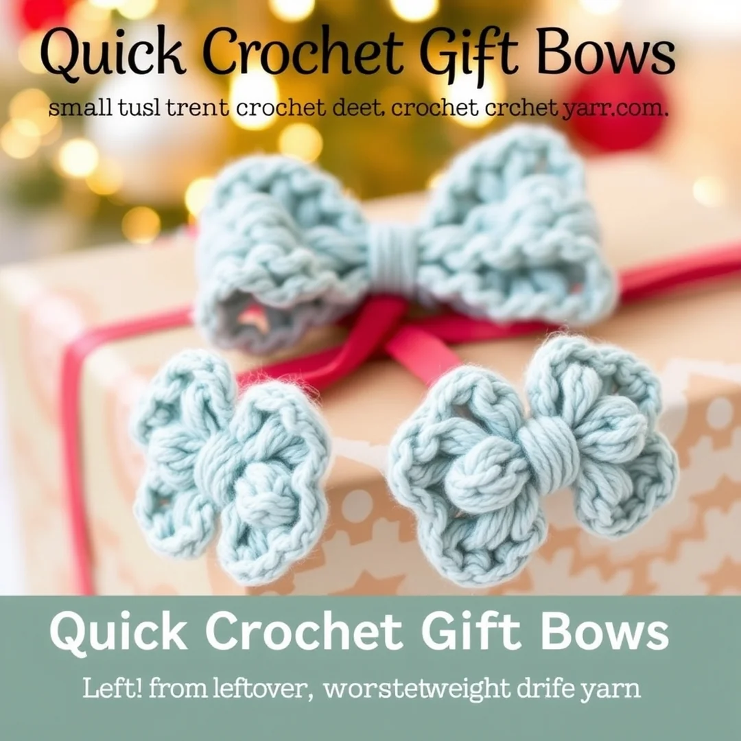 Quick Crochet Gift Bows - 18 Easy One Hour Crochet Projects for Quick Results