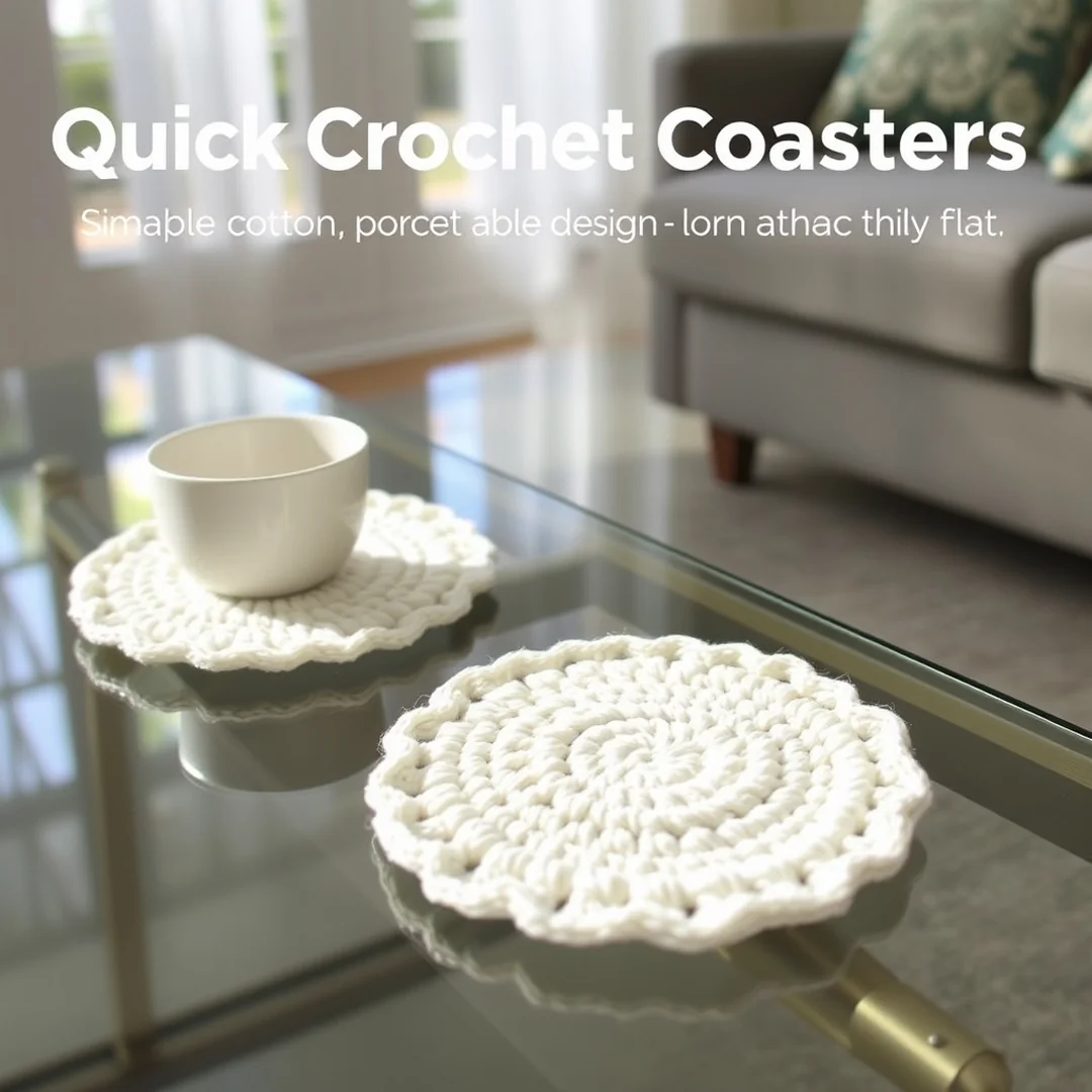 Quick Crochet Coasters - 18 Easy One Hour Crochet Projects for Quick Results