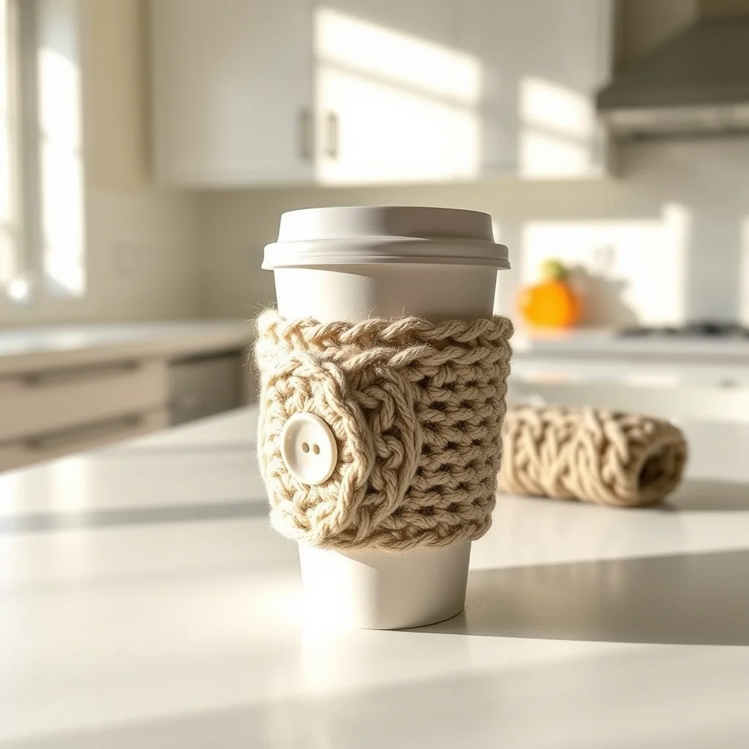 Simple Coffee Sleeves - 18 Easy One Hour Crochet Projects for Quick Results