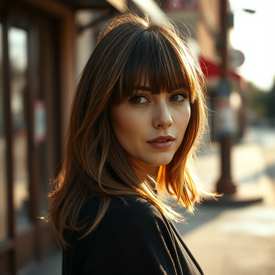Side Swept Lob Bangs - 18 Lob Curtain Bangs Hairstyles Trending Everywhere Now