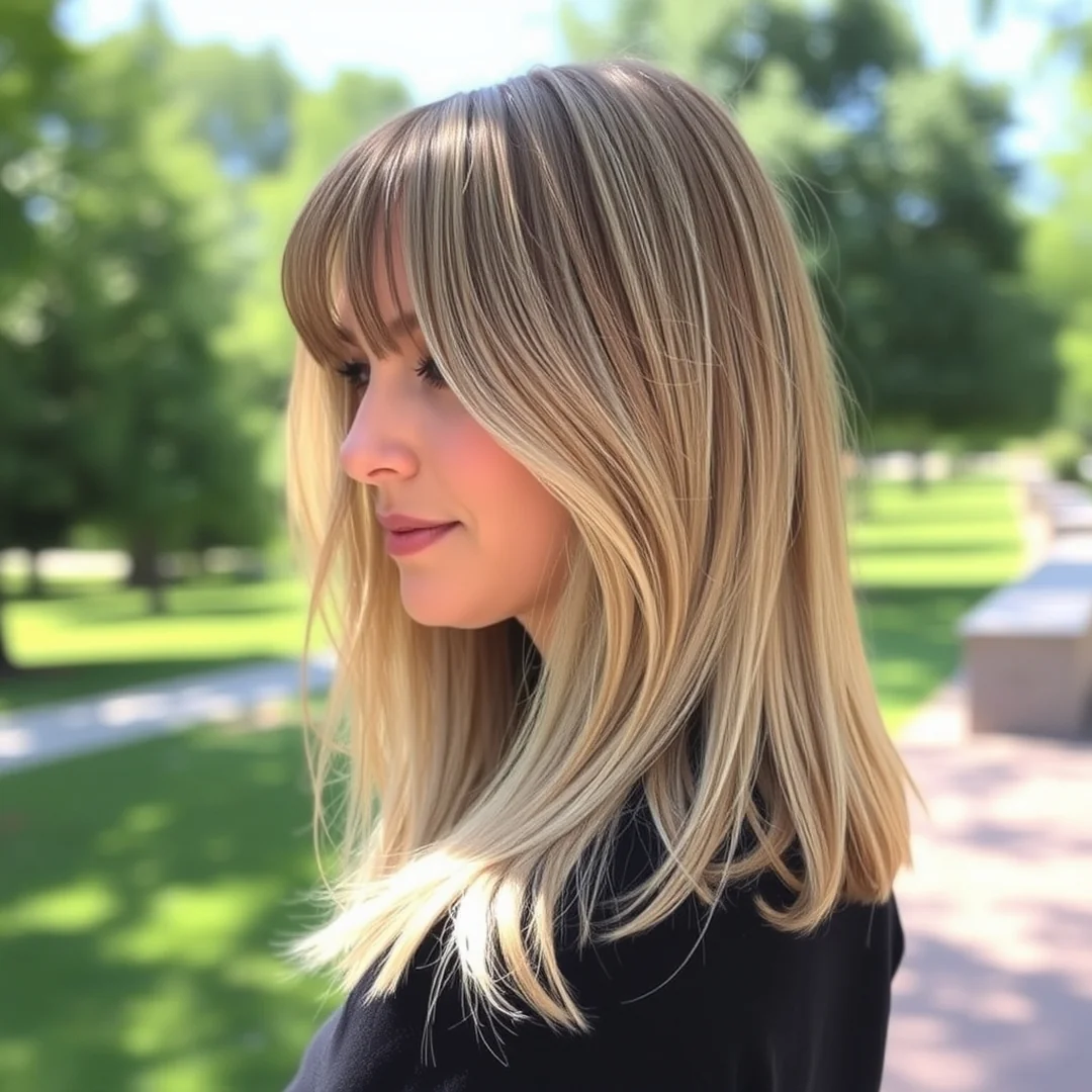 Balayage Lob With Bangs - 18 Lob Curtain Bangs Hairstyles Trending Everywhere Now