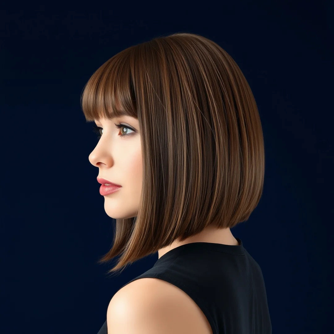 Blunt Lob With Fringe - 18 Lob Curtain Bangs Hairstyles Trending Everywhere Now