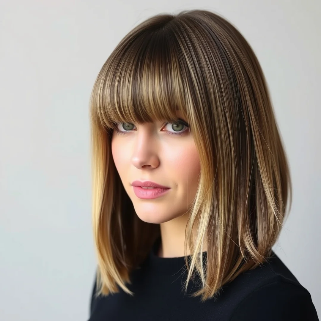 Voluminous Lob Curtain Bangs - 18 Lob Curtain Bangs Hairstyles Trending Everywhere Now