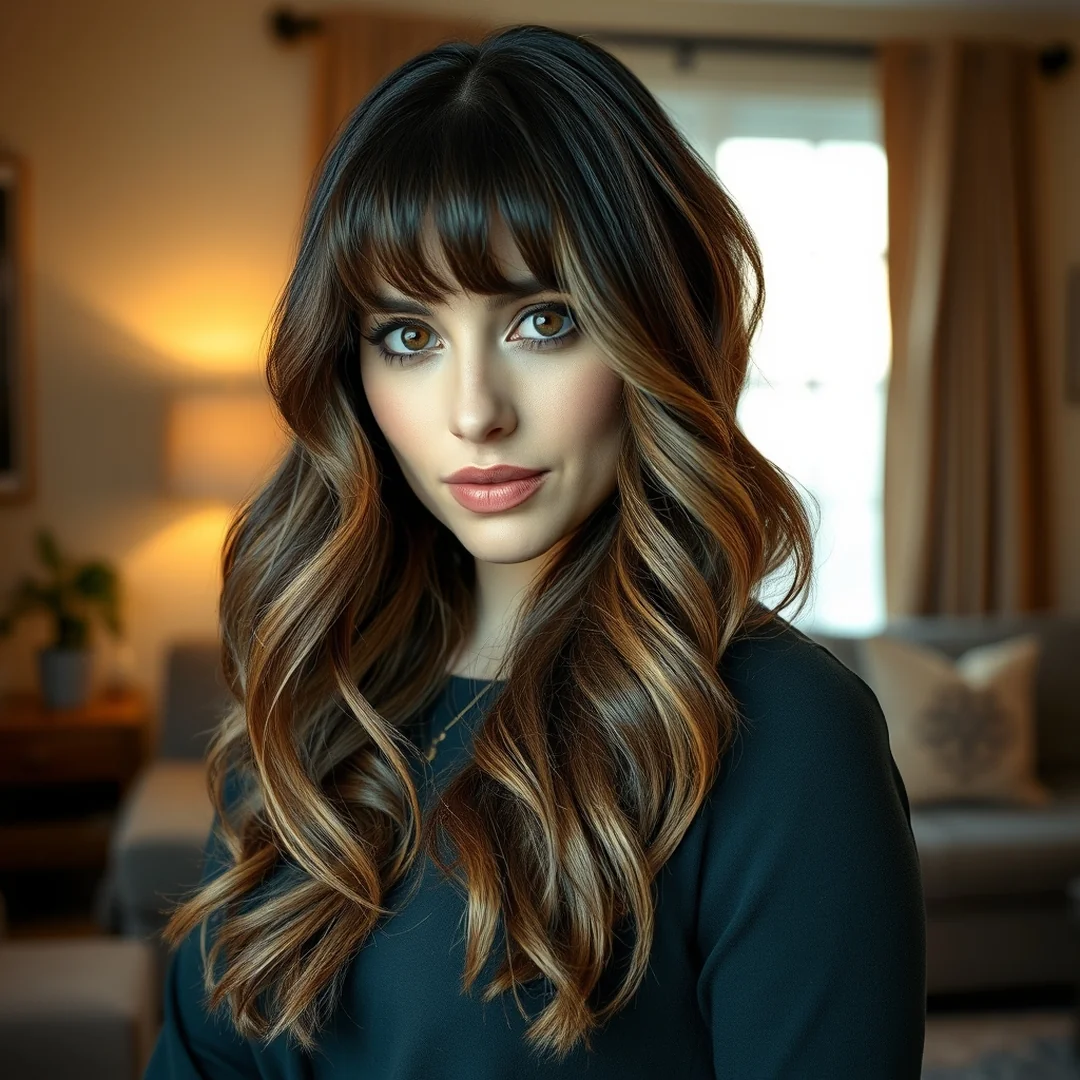 Wavy Lob With Bangs - 18 Lob Curtain Bangs Hairstyles Trending Everywhere Now