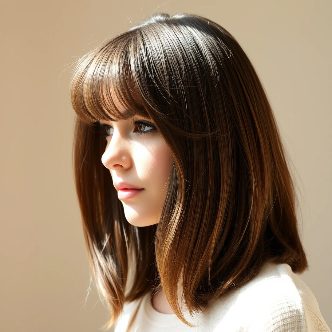 Classic Lob Curtain Bangs - 18 Lob Curtain Bangs Hairstyles Trending Everywhere Now
