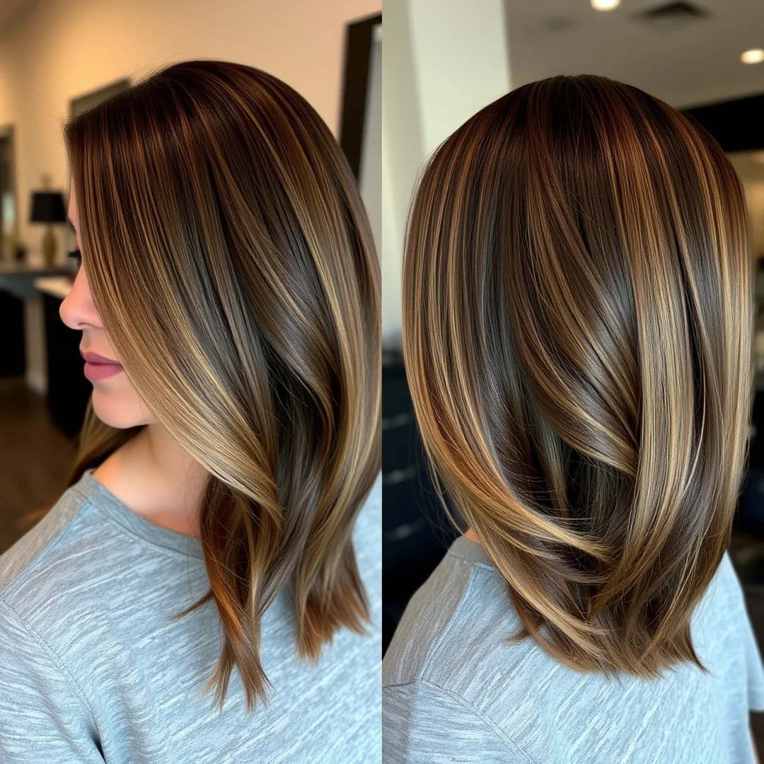 Root Smudged Lob - 18 Lob Hairstyles Balayage Bangs High End Style Ideas