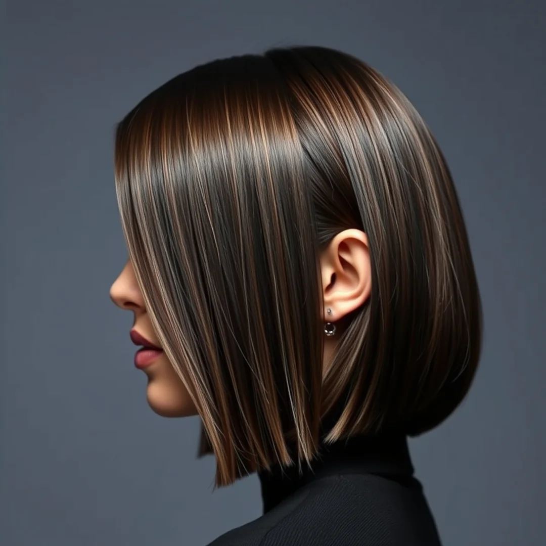 Sleek Modern Lob - 18 Lob Hairstyles Balayage Bangs High End Style Ideas