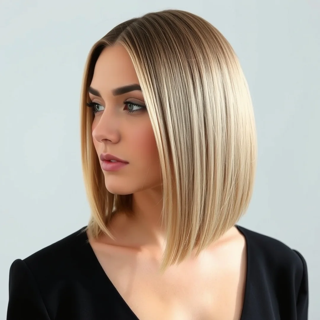 Straight Texture Lob - 18 Lob Hairstyles Balayage Bangs High End Style Ideas