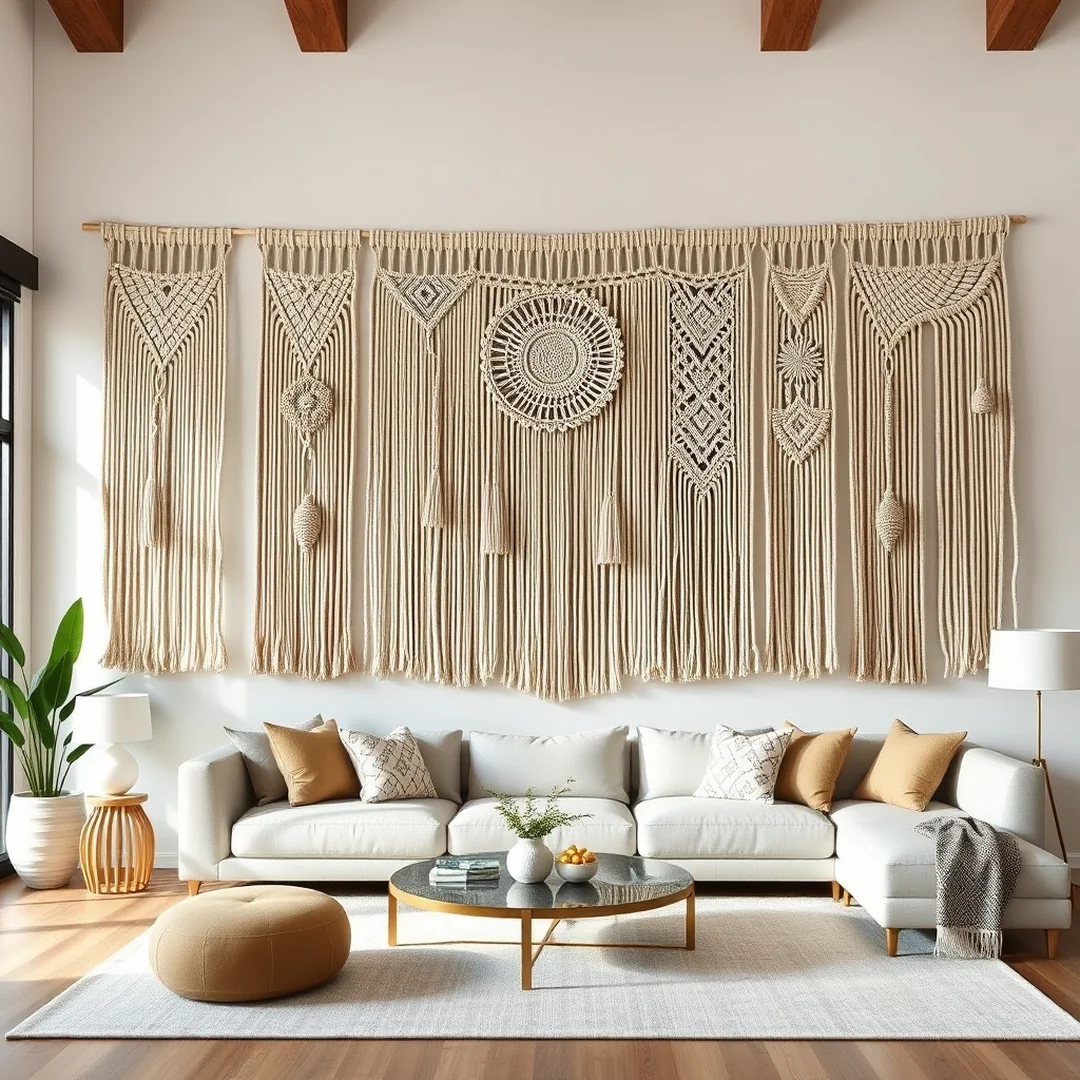 Large Feature Walls - 18 Macrame Home Decor Ideas Beautiful Modern Wall Hanging