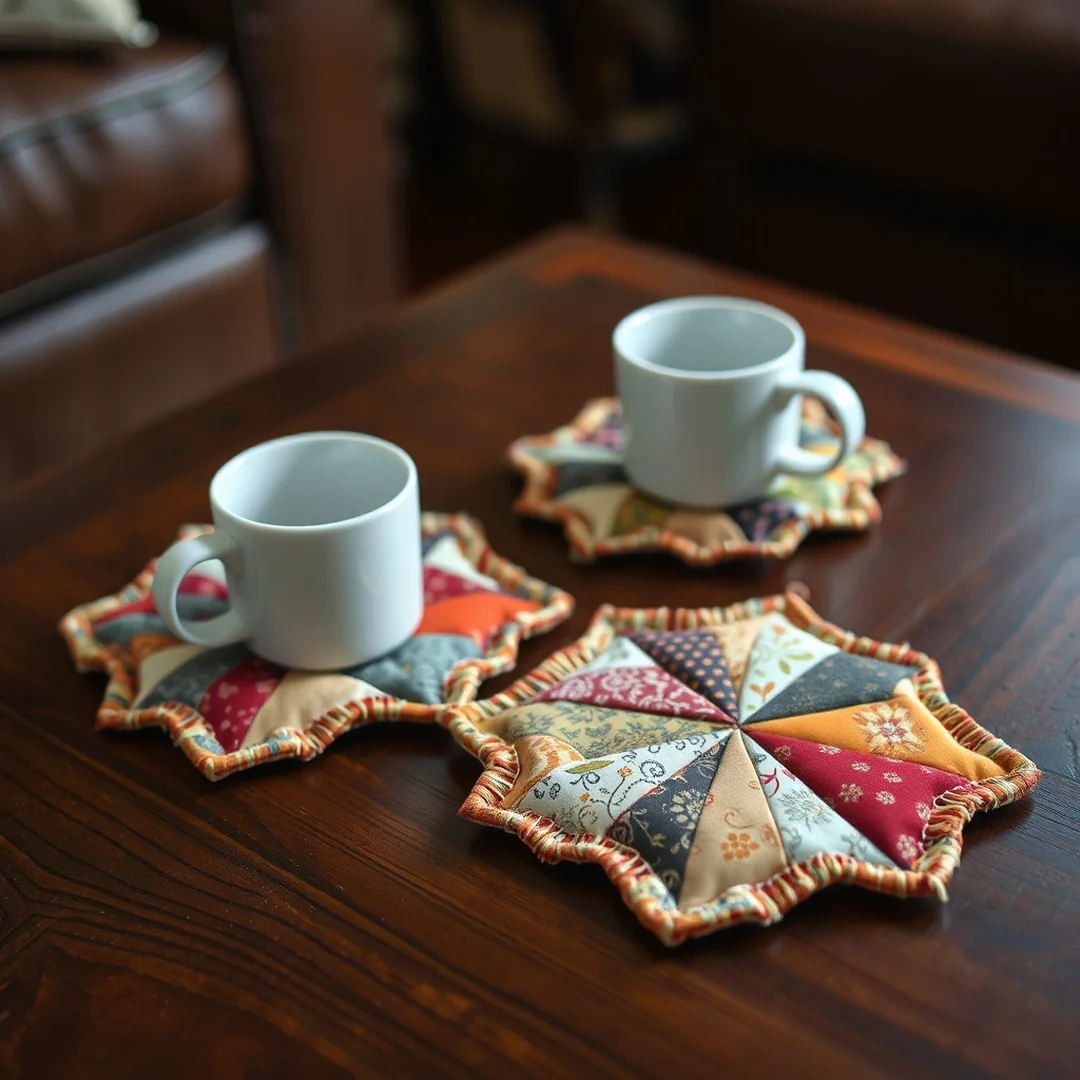 Fabric Mug Rugs - 18 Sewing Gift Ideas for Women That Feel Thoughtful Handmade