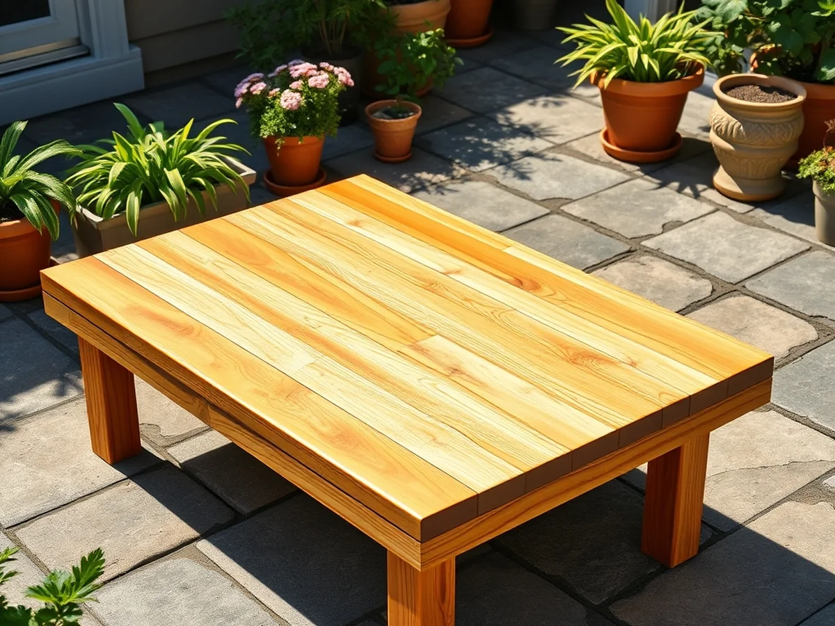Cedar Coffee Table - 18 Stunning DIY Outdoor Furniture Ideas for Garden