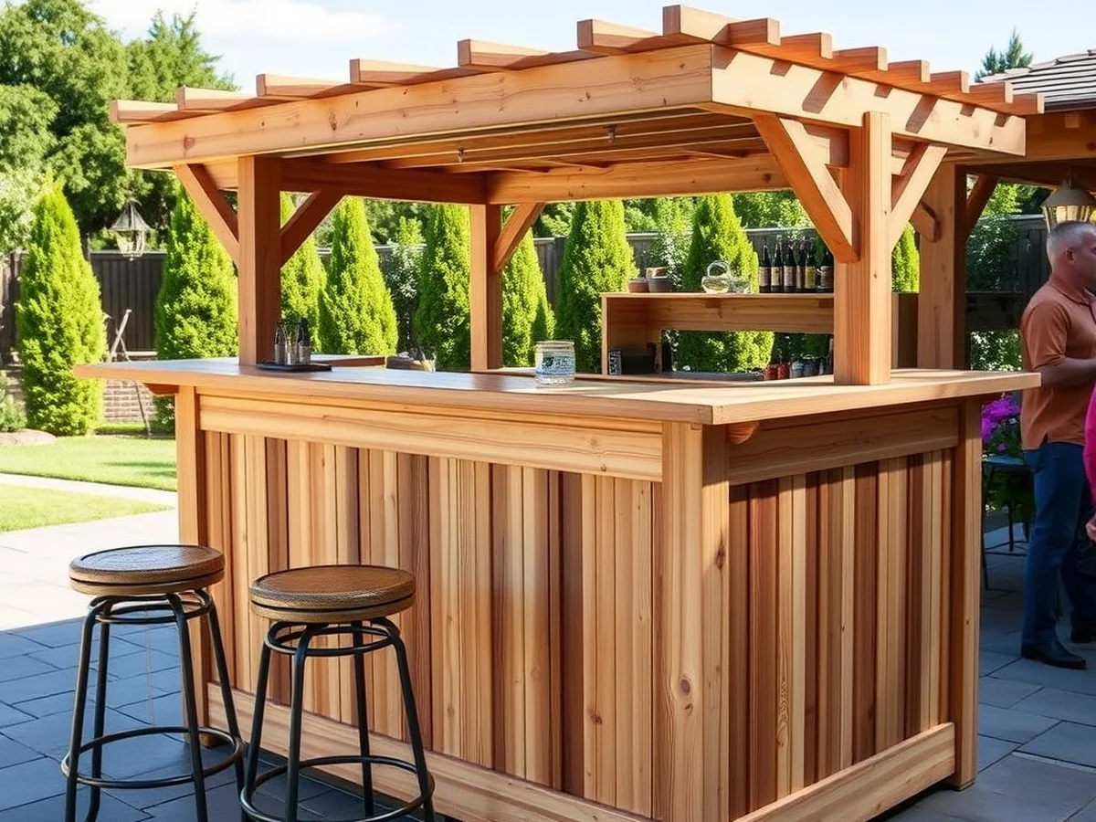 Custom Garden Bar - 18 Stunning DIY Outdoor Furniture Ideas for Garden