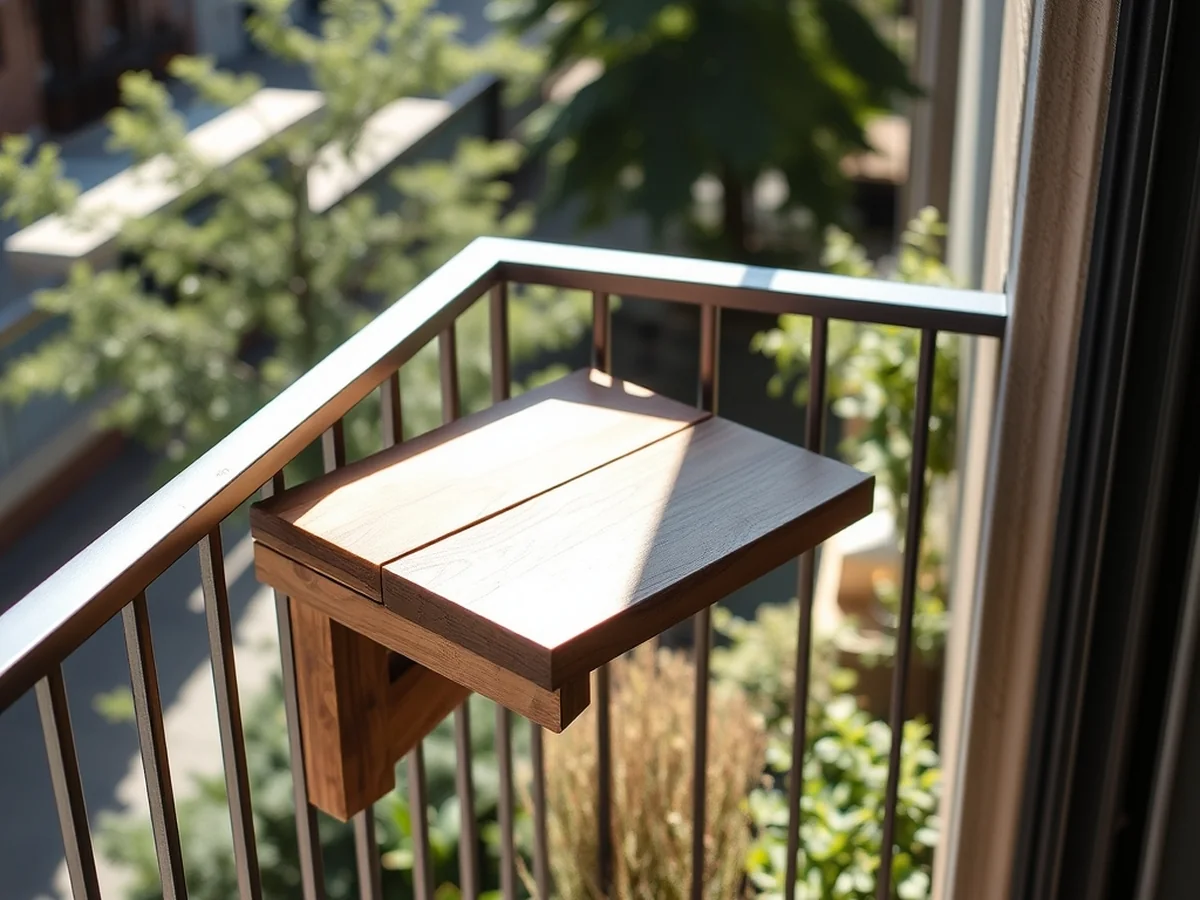 Foldable Balcony Table - 18 Stunning DIY Outdoor Furniture Ideas for Garden