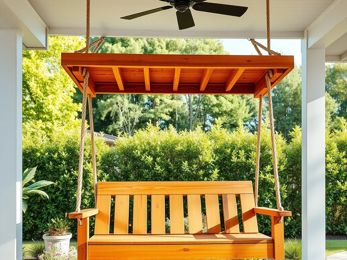 Hanging Porch Swing - 18 Stunning DIY Outdoor Furniture Ideas for Garden