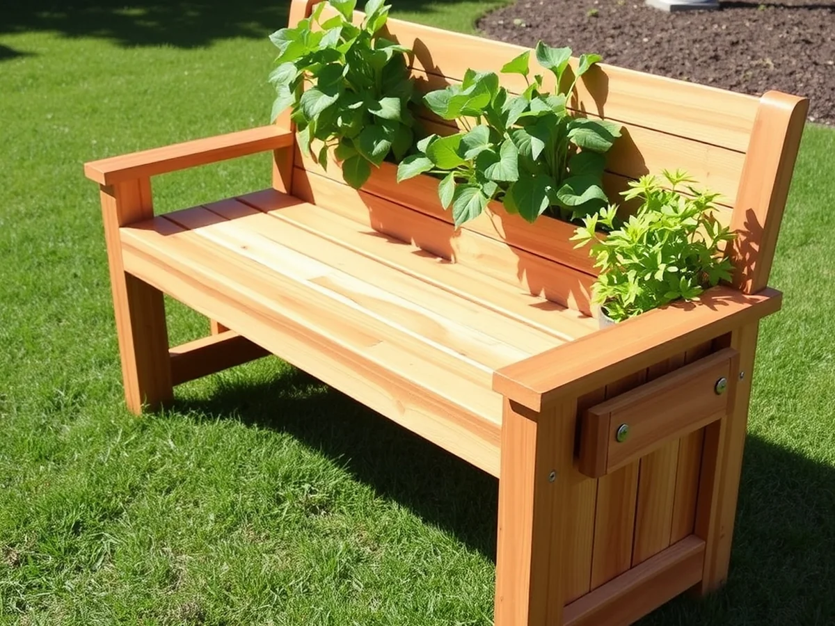 Simple Planter Bench - 18 Stunning DIY Outdoor Furniture Ideas for Garden