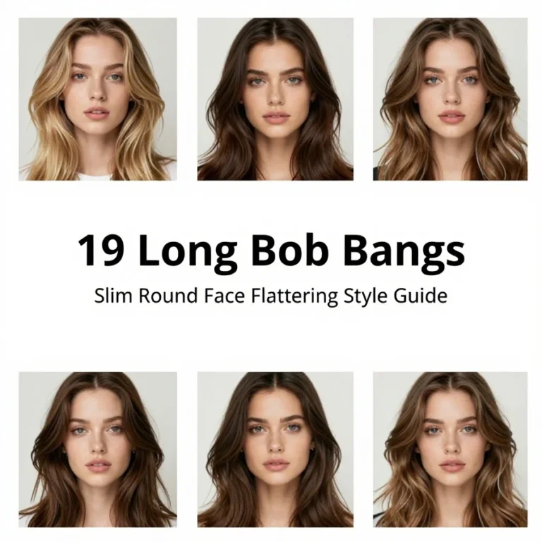 19 Long Bob Bangs Slim Round Face Flattering Style Guide