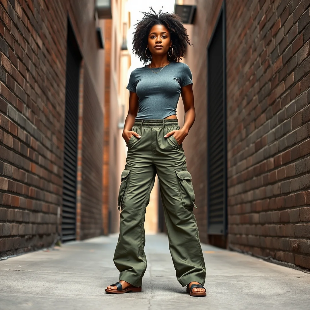 Cargo Pant Styles - 19 Baggy Early 2000s Outfits Black Women Street Style