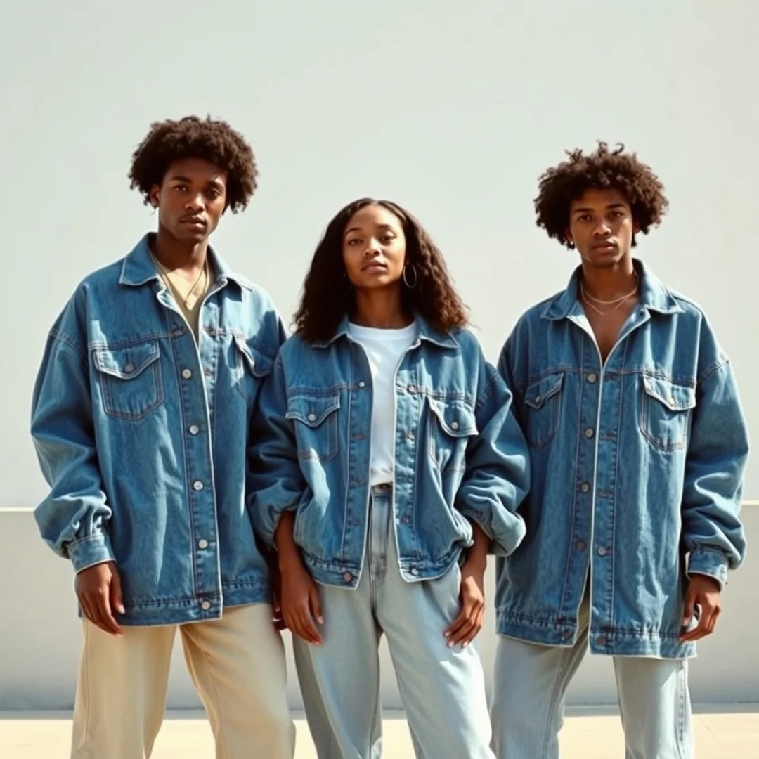 Oversized Denim Jackets - 19 Baggy Early 2000s Outfits Black Women Street Style