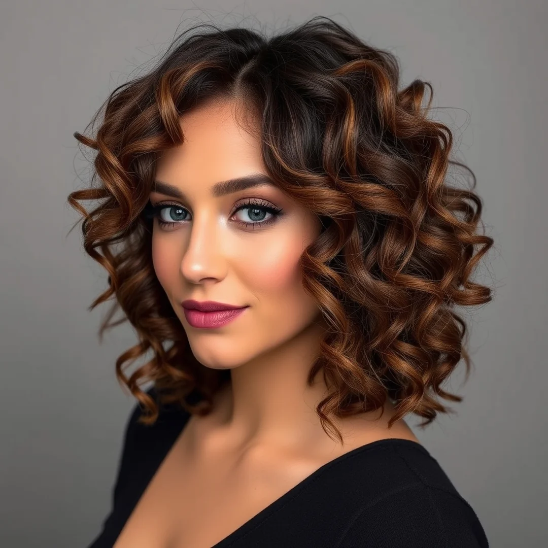 Mocha Lowlight Details - 19 Defined Curly Brown Hair Highlights Texture Boost Look