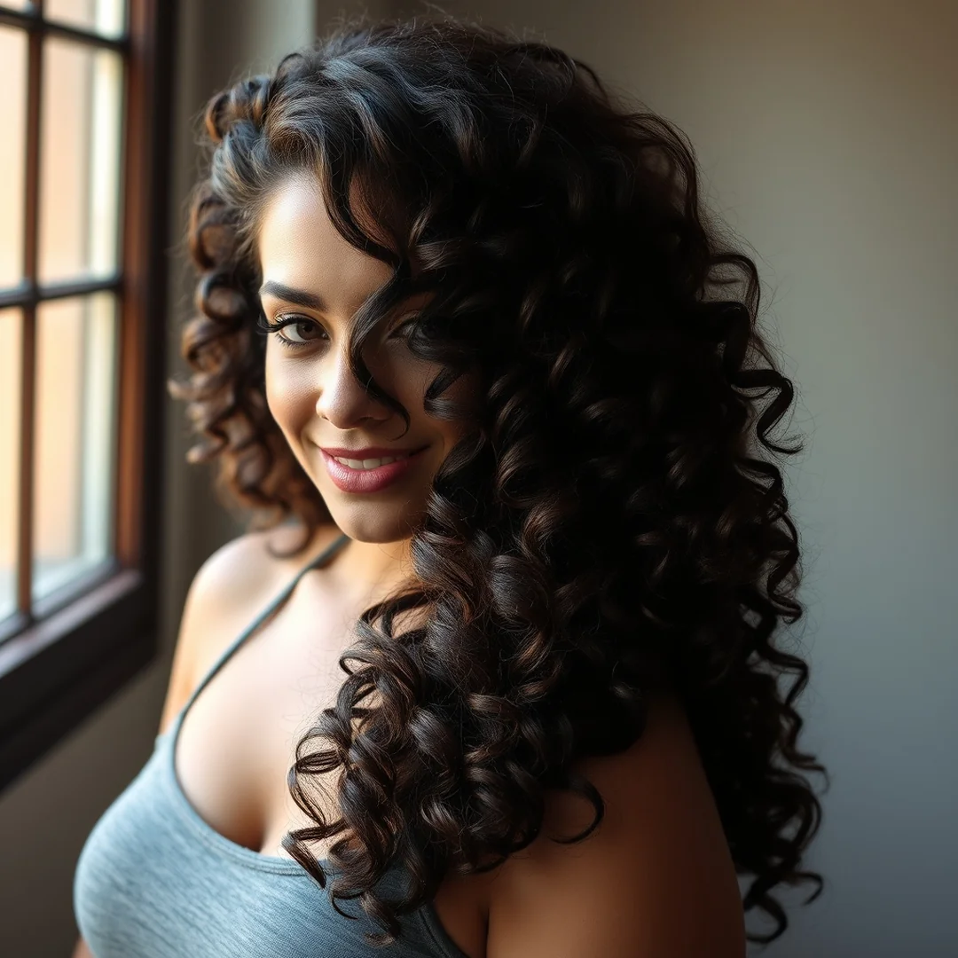 Dimensional Curls Strategy - 19 Defined Curly Brown Hair Highlights Texture Boost Look