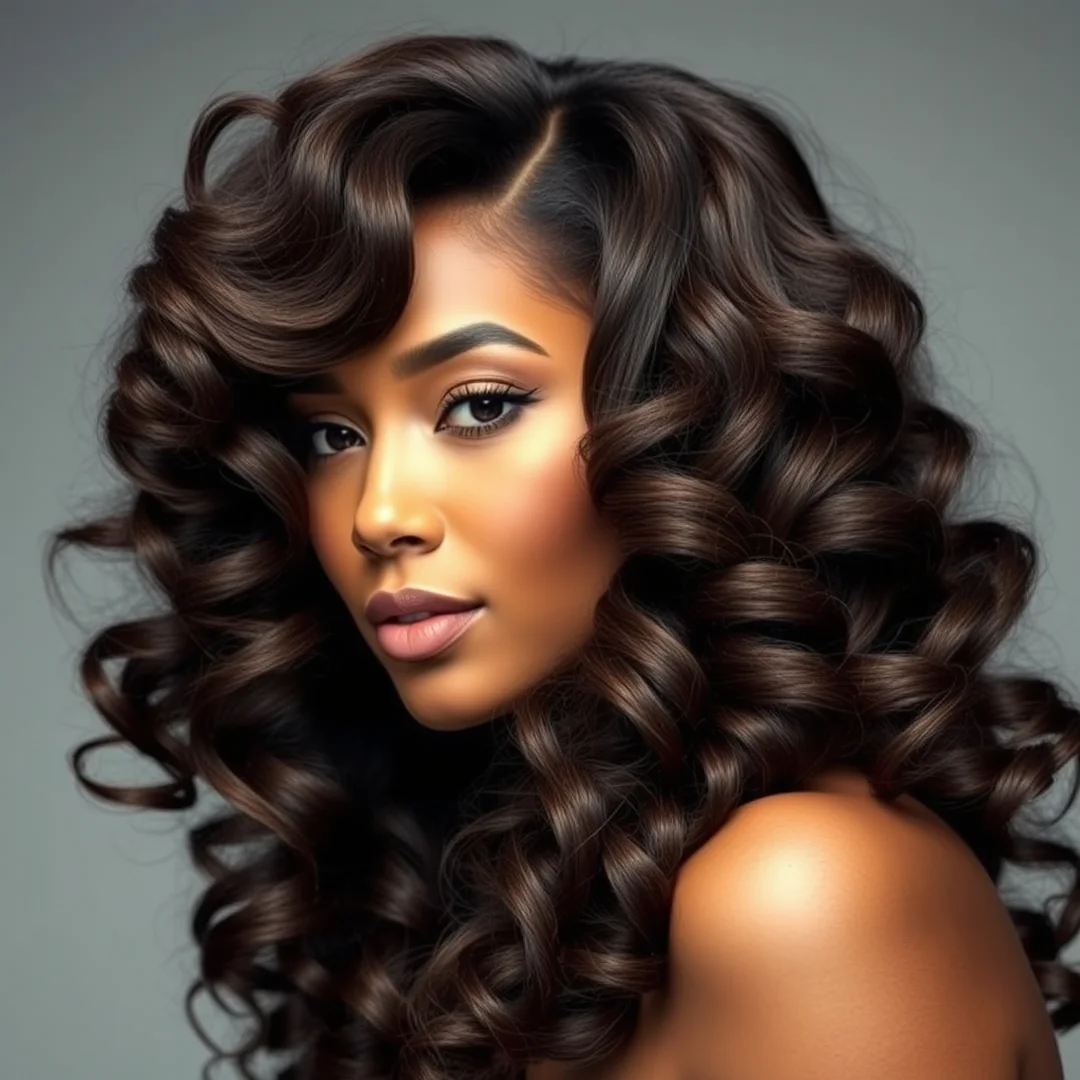 Chocolate Glaze Tones - 19 Defined Curly Brown Hair Highlights Texture Boost Look