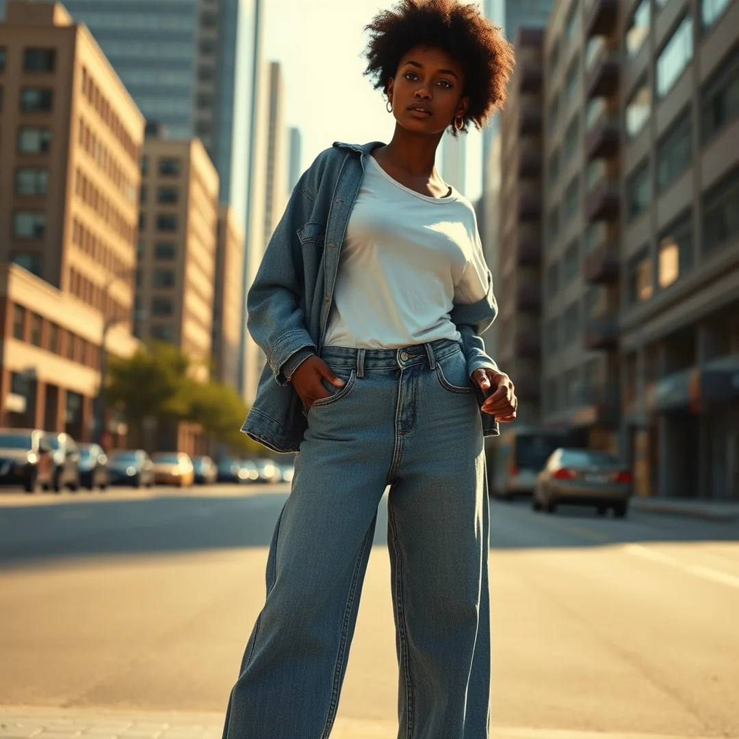 Baggy Jeans Styling - 19 Late 90s 2000s Aesthetic Outfits Black Women Chic