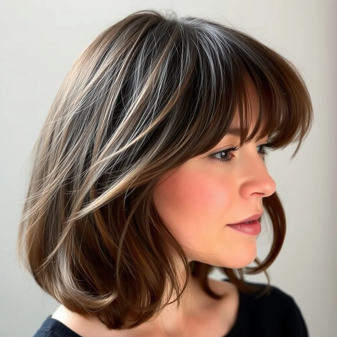 Wispy Bang Lob - 19 Soft Shaggy Lob Haircuts With Bangs Effortless Cool