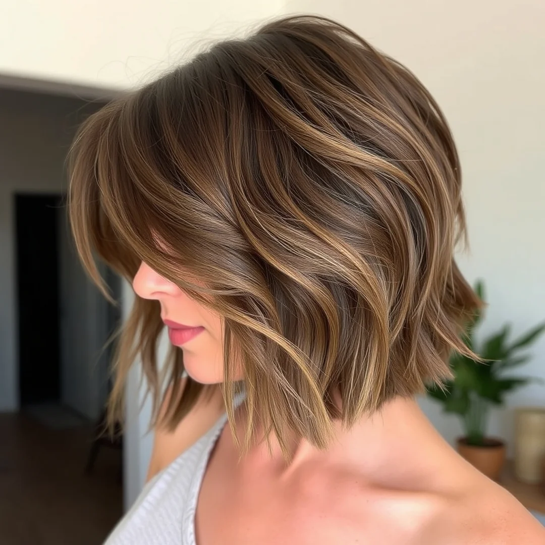 Textured Medium Shag - 19 Soft Shaggy Lob Haircuts With Bangs Effortless Cool