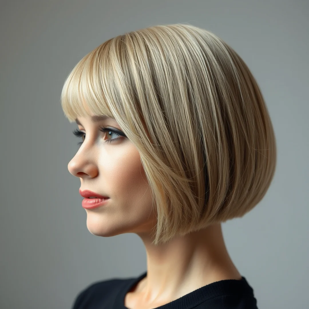 Classic Blunt Bob - 20 Bob Haircuts With Bangs Fresh Modern Chic Looks Now