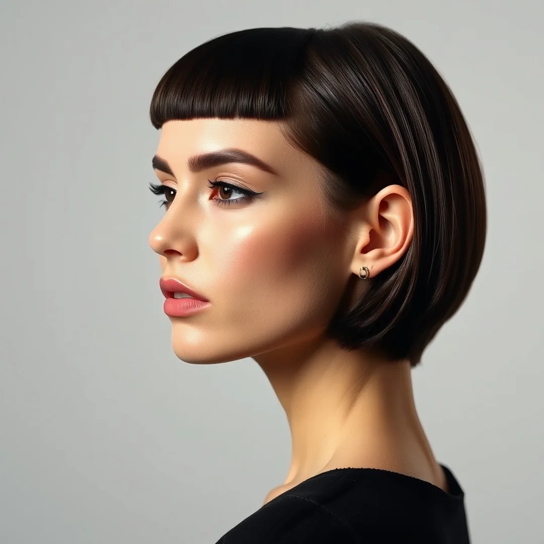 Micro Bang Bob - 20 Bob Haircuts With Bangs Fresh Modern Chic Looks Now