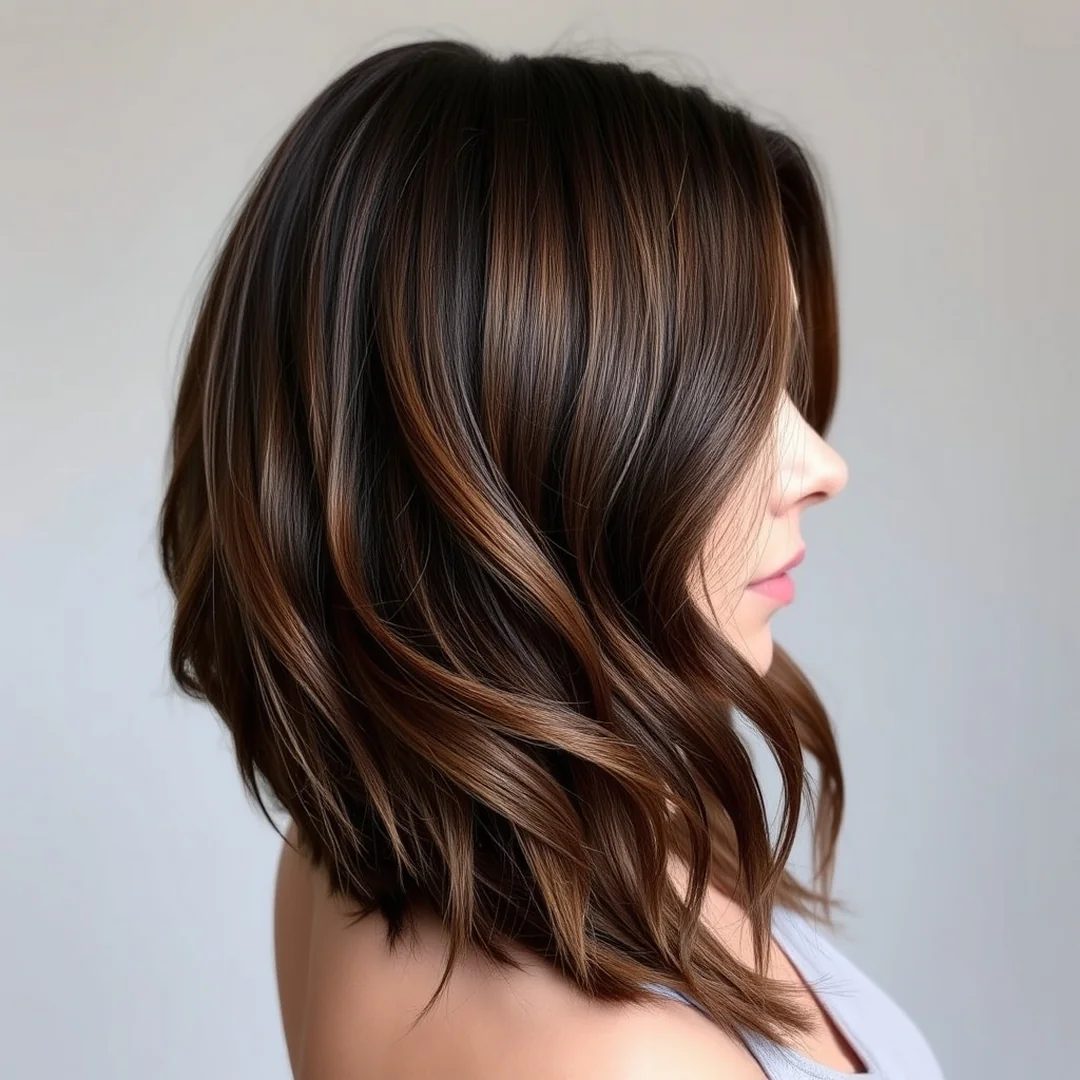 Deep Mahogany Tones - 20 Effortless Brown Balayage Hair Highlights Grow Out