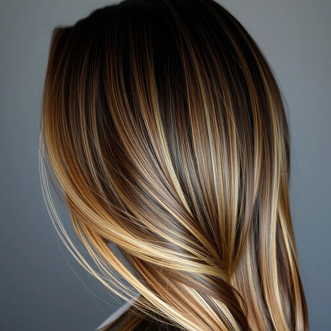 Glossy Toned Highlights - 20 Effortless Brown Balayage Hair Highlights Grow Out