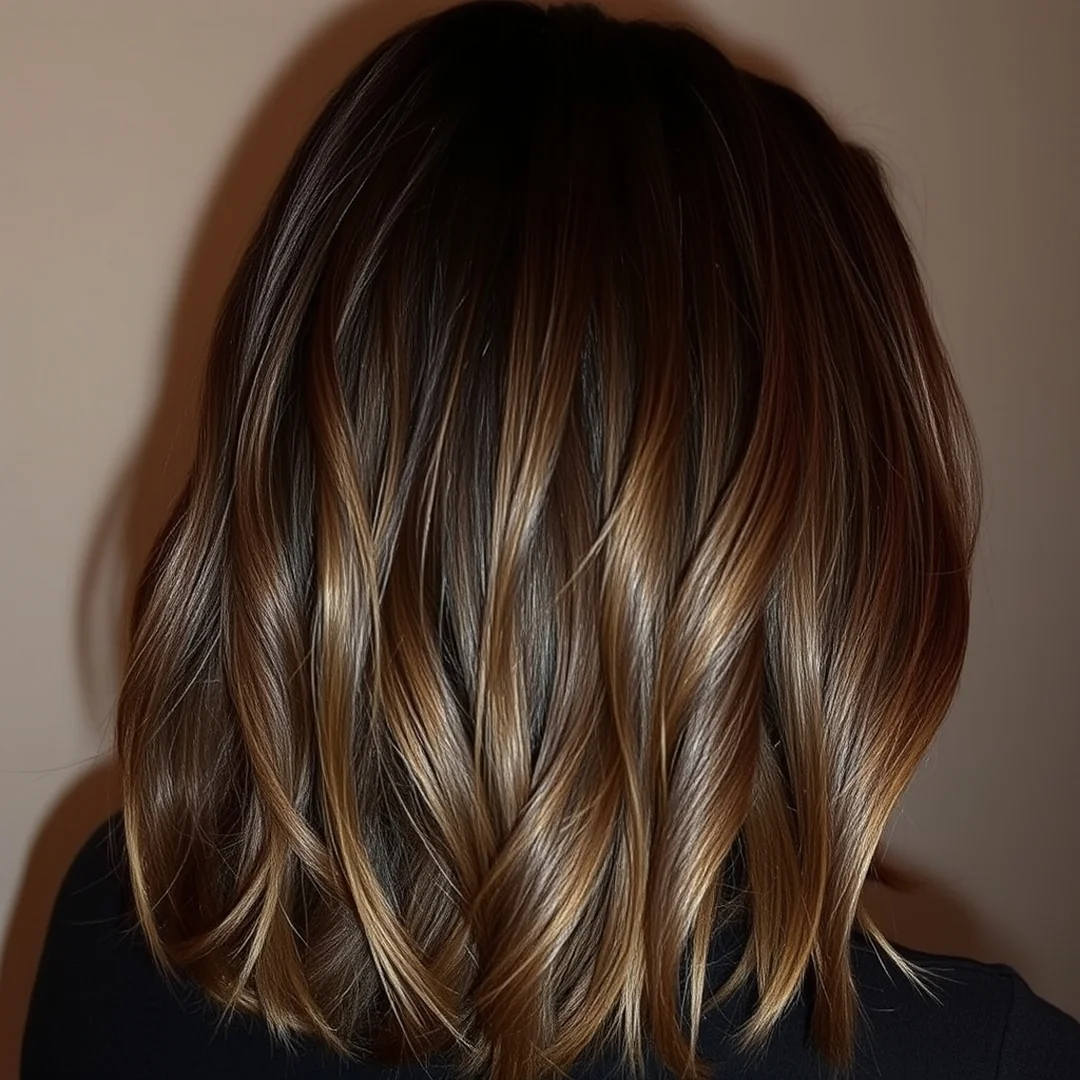 Rich Mocha Base - 20 Effortless Brown Balayage Hair Highlights Grow Out