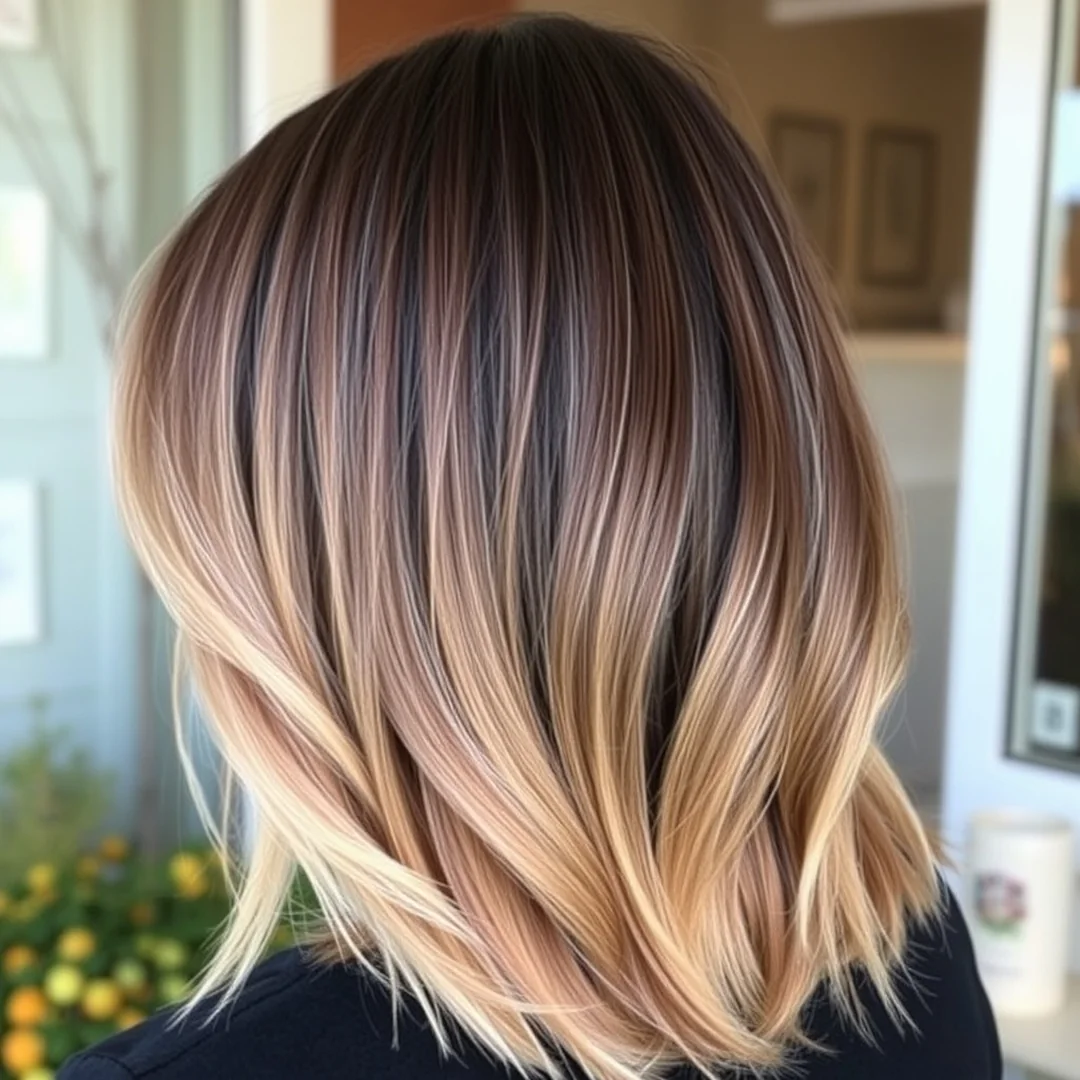 Seamless Color Melting - 20 Effortless Brown Balayage Hair Highlights Grow Out