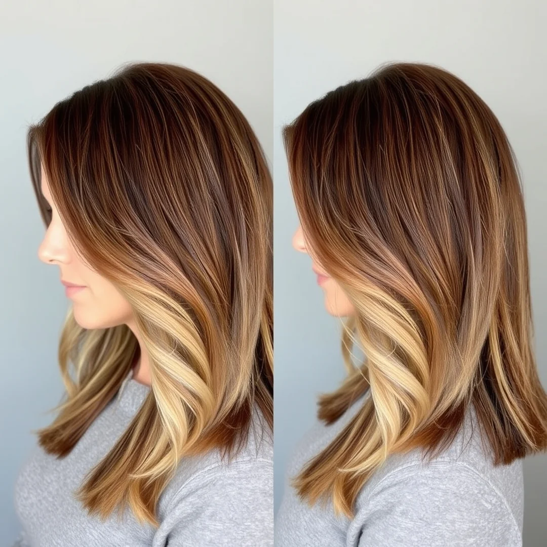 Seamless Root Transition - 20 Effortless Brown Balayage Hair Highlights Grow Out
