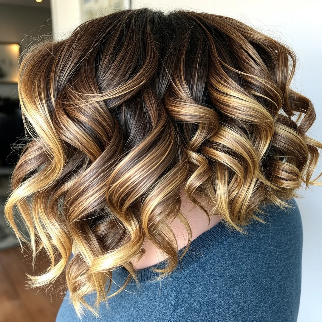 Textured Wave Blend - 20 Effortless Brown Balayage Hair Highlights Grow Out