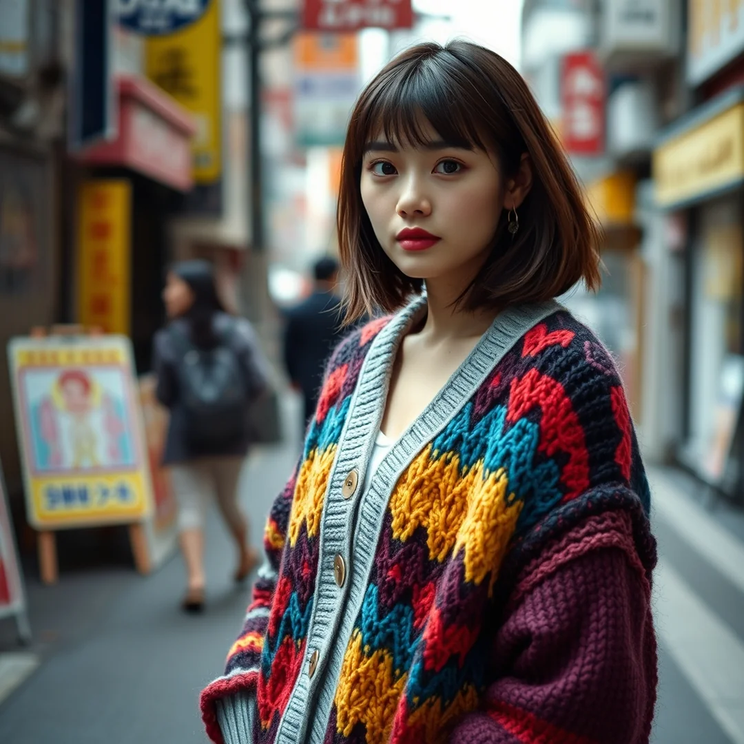 Colorful Knit Cardigans - 20 Japanese Inspired Early 2000s Fashion Outfit Ideas
