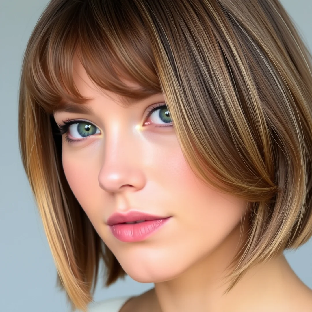 Layered Face Framing - 20 Long Bob Curtain Bangs Hairstyles Face Framing Look