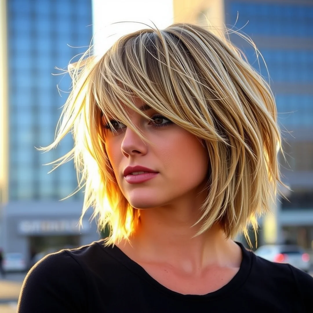 Choppy Fringe Lob - 20 Long Bob Haircuts Bangs Put Together Instant Style Look