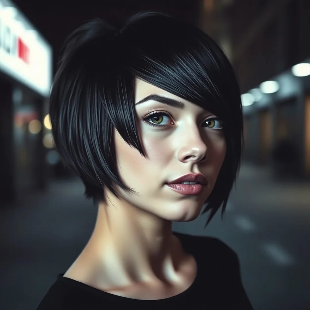 Sharp Angular Fringe - 20 Long Bob Haircuts Bangs Put Together Instant Style Look