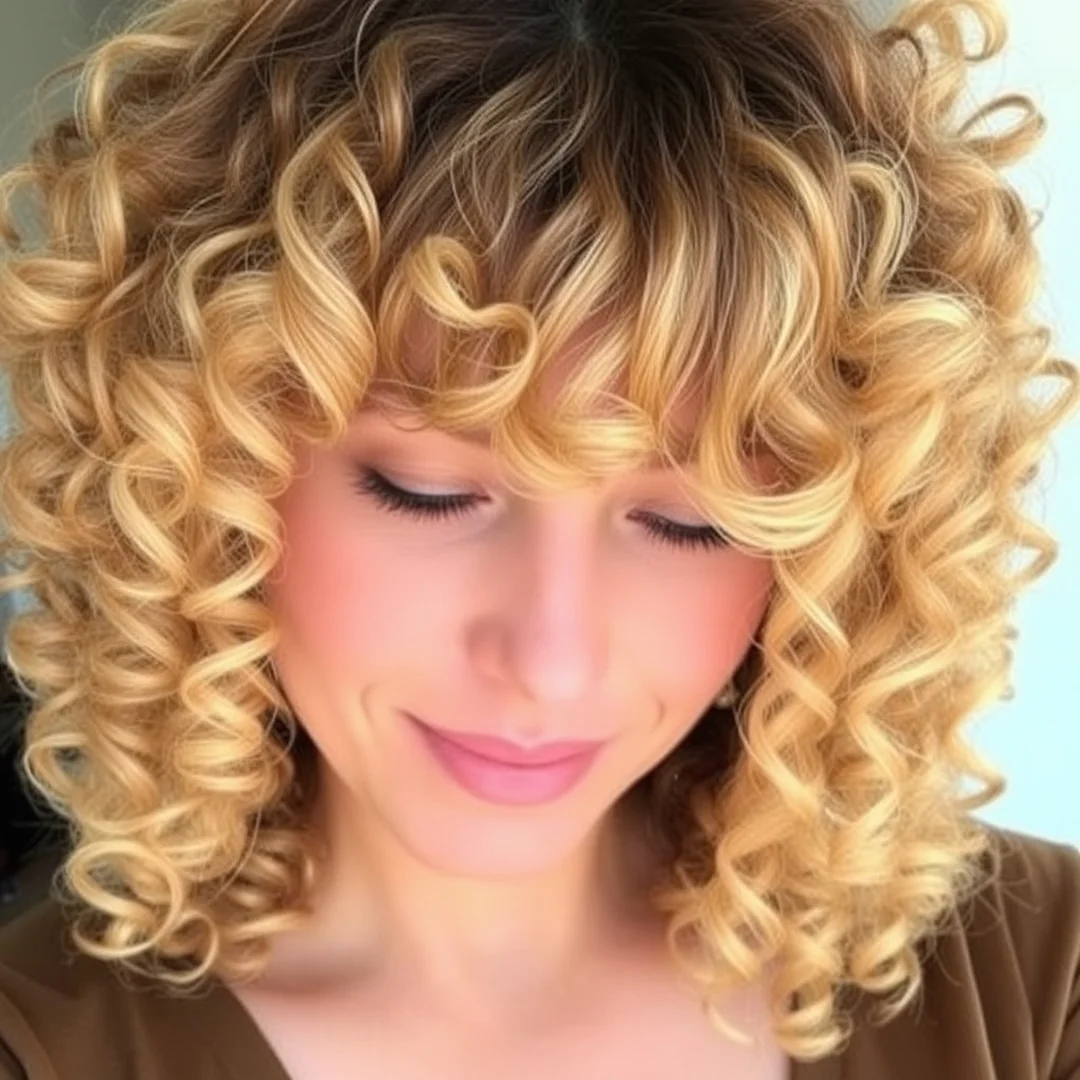 Curly Lob Fringe - 20 Long Bob Haircuts Bangs Put Together Instant Style Look