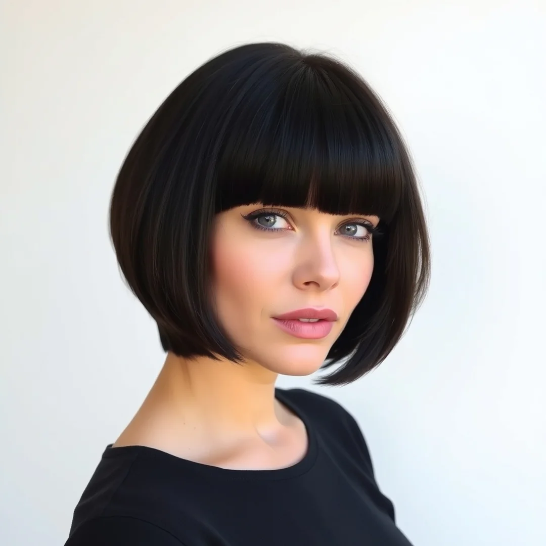 Blunt Lob Fringe - 20 Long Bob Haircuts Bangs Put Together Instant Style Look