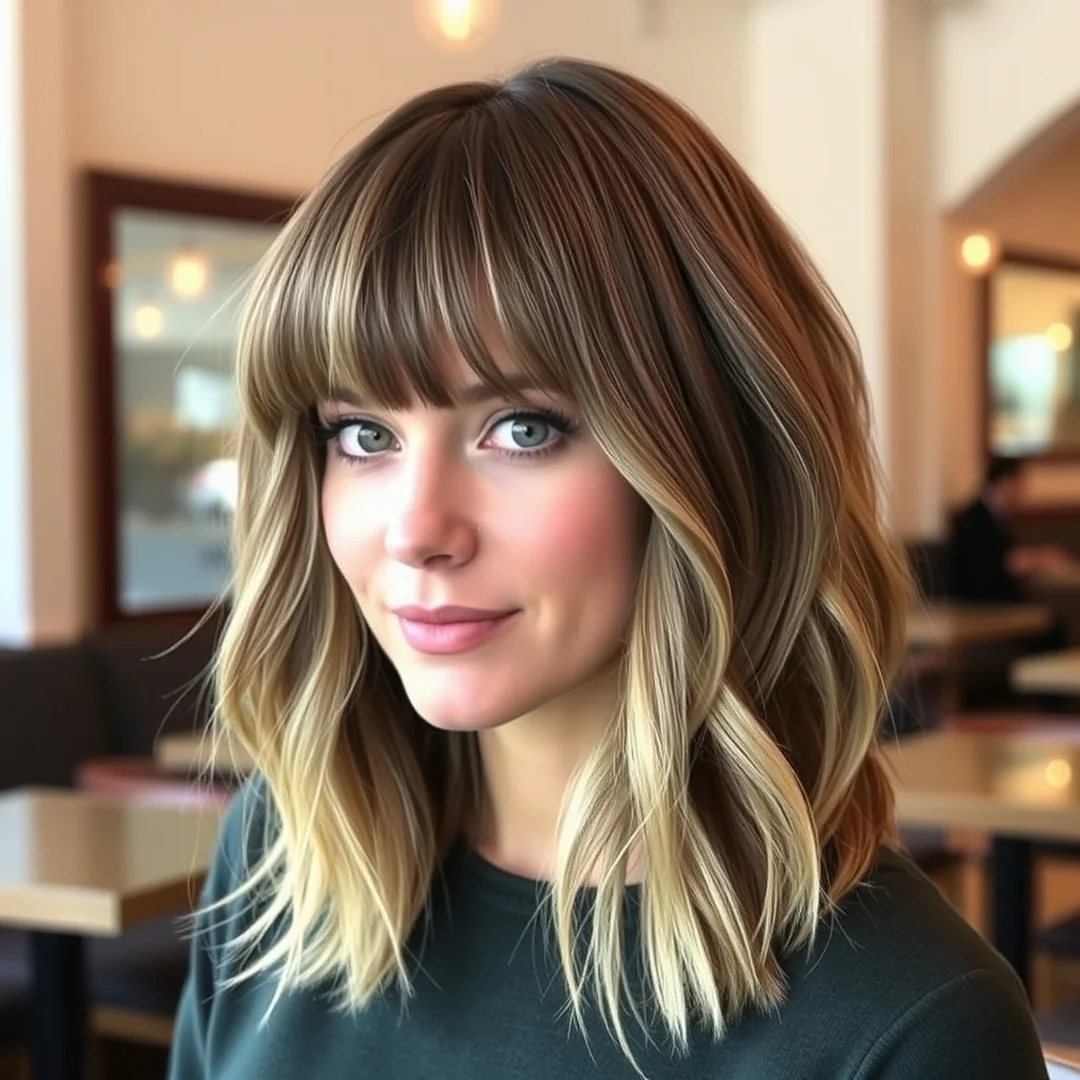 Soft Face-Framing Lob Bangs - 20 Long Bob Haircuts Bangs Put Together Instant Style Look