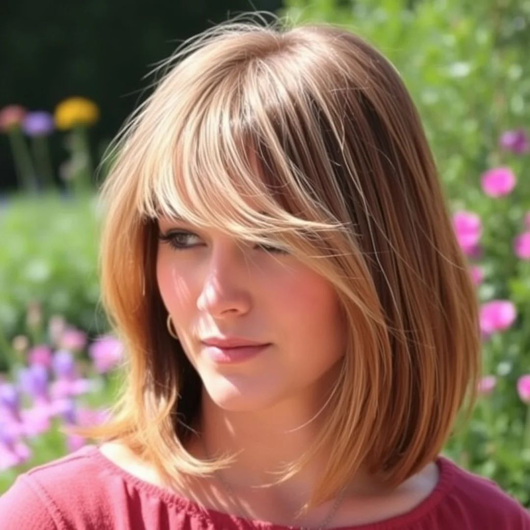 Wispy Curtain Bangs - 20 Long Bob Haircuts Bangs Put Together Instant Style Look