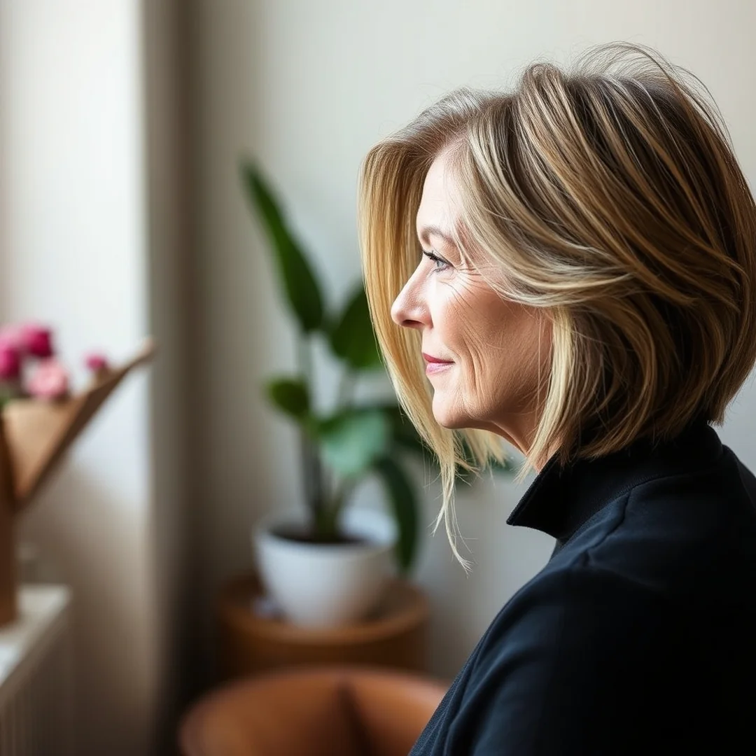 Deep Side Part - 20 Sophisticated Short Haircuts Women 50 Stylists Love
