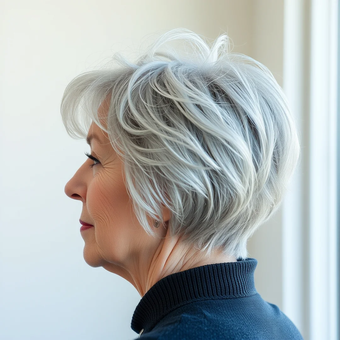 Silver Textured Pixie - 20 Sophisticated Short Haircuts Women 50 Stylists Love